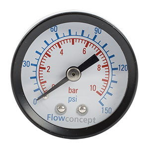 TJEP pressure gauge, 0-10 bar 1/8" 